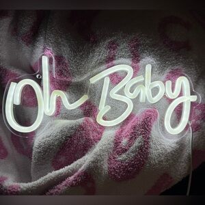 Oh Baby NEON sign LED light - white